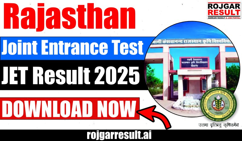 Rajasthan JET Result 2025