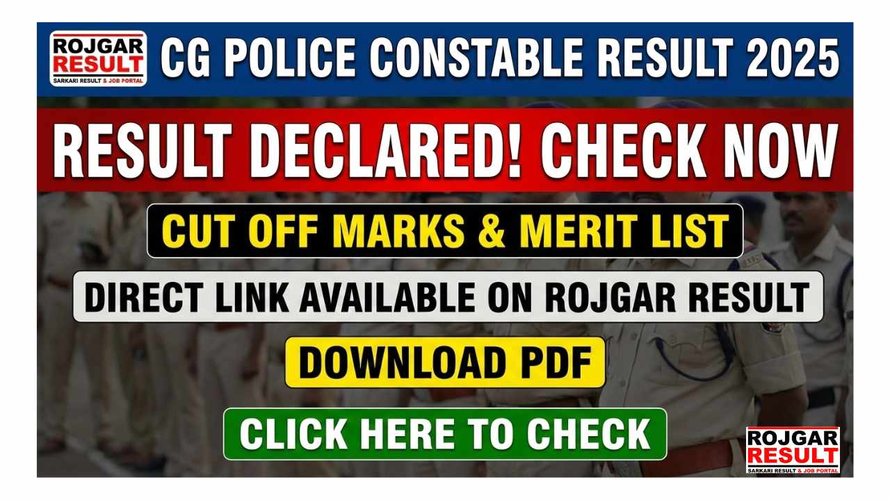 CG Police Constable Result 2025